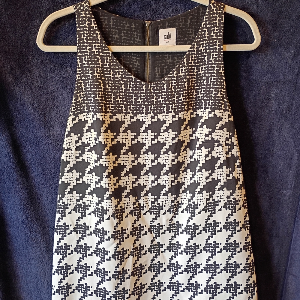 CAbi Black and White Tunic Top